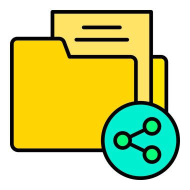 Vektör simgesini paylaş. Yazdırma, mobil ve web uygulamaları için kullanılabilir.