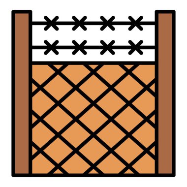 Dikenli tel vektör ikonu. Yazdırma, mobil ve web uygulamaları için kullanılabilir.