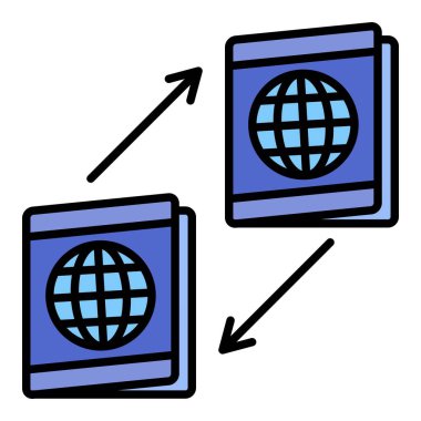 Vatandaşlaşma vektör simgesi. Yazdırma, mobil ve web uygulamaları için kullanılabilir.