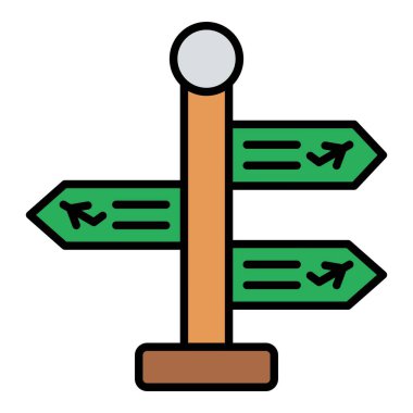 Yönlendirme vektör simgesi. Yazdırma, mobil ve web uygulamaları için kullanılabilir.