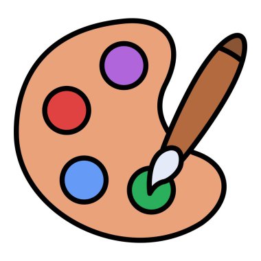 Renk Paleti vektör simgesi. Yazdırma, mobil ve web uygulamaları için kullanılabilir.