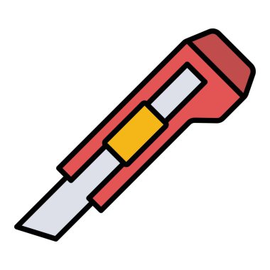 Kesici vektör simgesi. Yazdırma, mobil ve web uygulamaları için kullanılabilir.