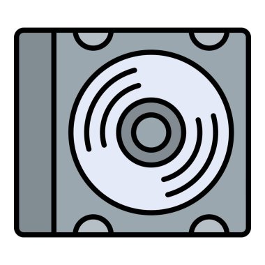 Disk vektör simgesini sıkıştır. Yazdırma, mobil ve web uygulamaları için kullanılabilir.