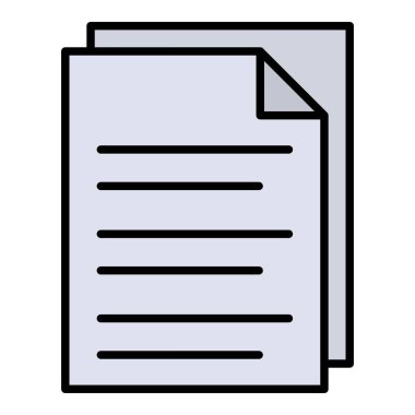 Dosya vektör simgesi. Yazdırma, mobil ve web uygulamaları için kullanılabilir.