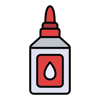 Sıvı yapıştırıcı vektör simgesi. Yazdırma, mobil ve web uygulamaları için kullanılabilir.