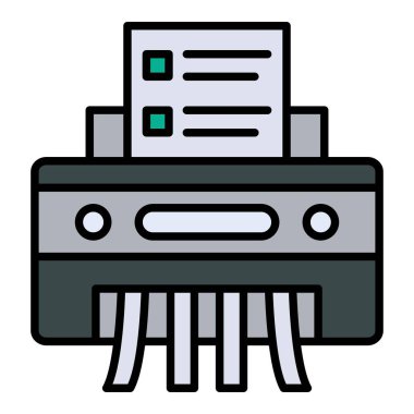 Kağıt öğütücü vektör simgesi. Yazdırma, mobil ve web uygulamaları için kullanılabilir.