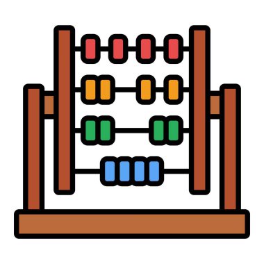 Abaküs vektör simgesi. Yazdırma, mobil ve web uygulamaları için kullanılabilir.