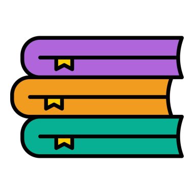 Kitap vektör simgesi. Yazdırma, mobil ve web uygulamaları için kullanılabilir.