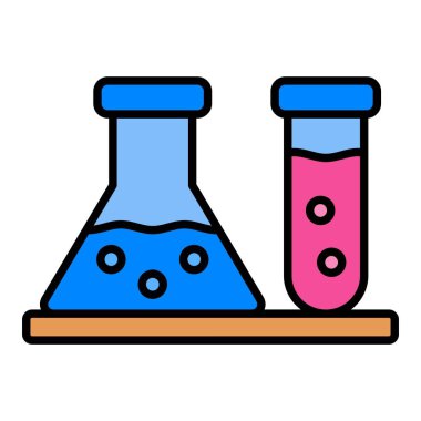 Kimya vektör simgesi. Yazdırma, mobil ve web uygulamaları için kullanılabilir.