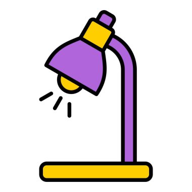 Masa lambası vektör simgesi. Yazdırma, mobil ve web uygulamaları için kullanılabilir.