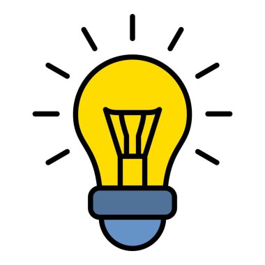 Ampul vektör simgesi. Yazdırma, mobil ve web uygulamaları için kullanılabilir.