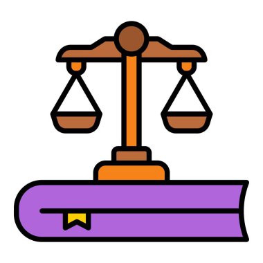 Hukuk vektör simgesi. Yazdırma, mobil ve web uygulamaları için kullanılabilir.