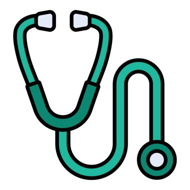 Fonoendoskop vektör simgesi. Yazdırma, mobil ve web uygulamaları için kullanılabilir.