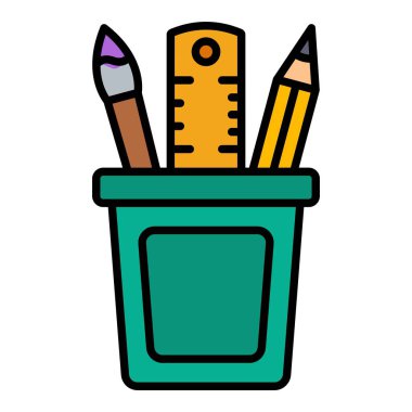 Kırtasiye vektör simgesi. Yazdırma, mobil ve web uygulamaları için kullanılabilir.