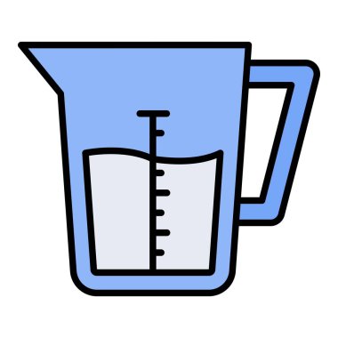 Kupa vektör simgesi ölçülüyor. Yazdırma, mobil ve web uygulamaları için kullanılabilir.