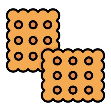 Bisküvi vektör simgesi. Yazdırma, mobil ve web uygulamaları için kullanılabilir.