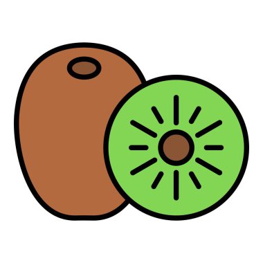 Kivi vektör simgesi. Yazdırma, mobil ve web uygulamaları için kullanılabilir.