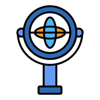 Jiroskop vektör simgesi. Yazdırma, mobil ve web uygulamaları için kullanılabilir.