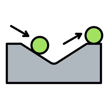 Hareket vektörü simgesi kanunu. Yazdırma, mobil ve web uygulamaları için kullanılabilir.