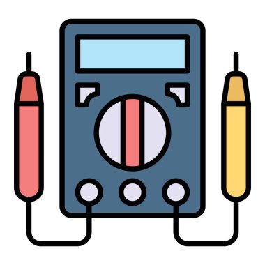 Voltmetre vektör simgesi. Yazdırma, mobil ve web uygulamaları için kullanılabilir.