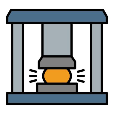 Vektör simgesine bas. Yazdırma, mobil ve web uygulamaları için kullanılabilir.