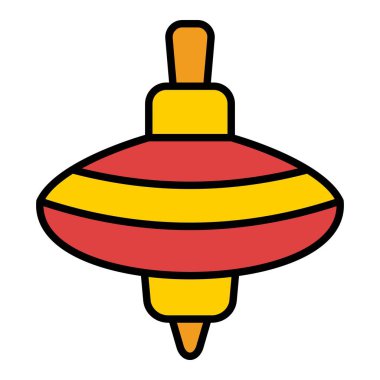 Dönen Üst vektör simgesi. Yazdırma, mobil ve web uygulamaları için kullanılabilir.