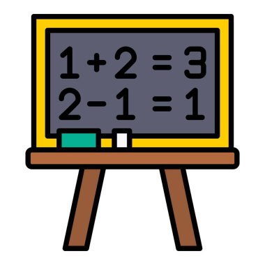 Tebeşir tahtası vektör simgesi. Yazdırma, mobil ve web uygulamaları için kullanılabilir.