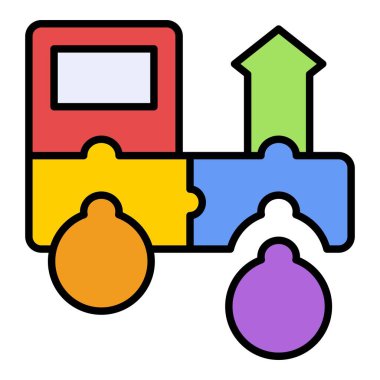 Bulmaca vektör simgesi. Yazdırma, mobil ve web uygulamaları için kullanılabilir.