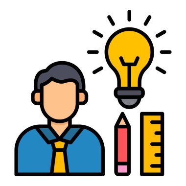 Fikir vektör simgesi. Yazdırma, mobil ve web uygulamaları için kullanılabilir.