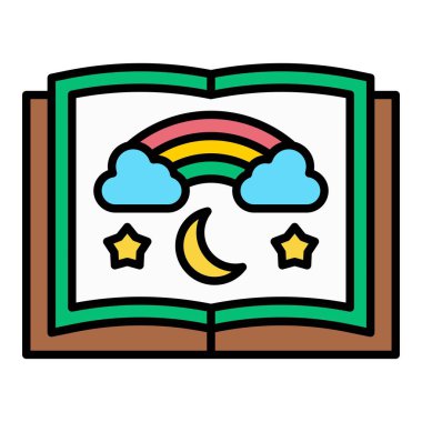 Peri masalı vektör simgesi. Yazdırma, mobil ve web uygulamaları için kullanılabilir.