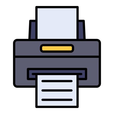 Yazıcı vektör simgesi. Yazdırma, mobil ve web uygulamaları için kullanılabilir.