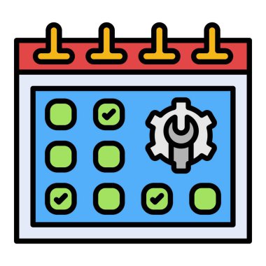 Vektör simgesini ayarla. Yazdırma, mobil ve web uygulamaları için kullanılabilir.