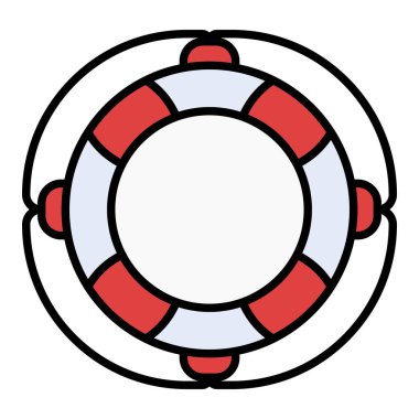 Yaşam şamandırası vektör simgesi. Yazdırma, mobil ve web uygulamaları için kullanılabilir.