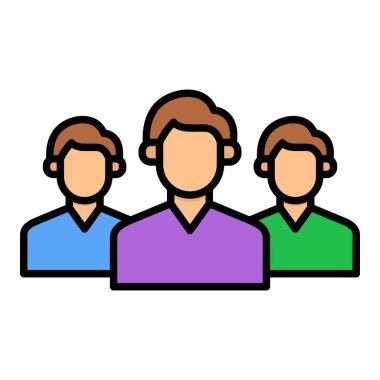 Takım çalışması vektör simgesi. Yazdırma, mobil ve web uygulamaları için kullanılabilir.