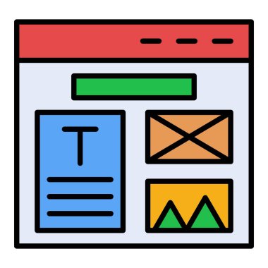 Düzen vektör simgesi. Yazdırma, mobil ve web uygulamaları için kullanılabilir.