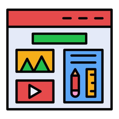 Ui tasarım vektör simgesi. Yazdırma, mobil ve web uygulamaları için kullanılabilir.