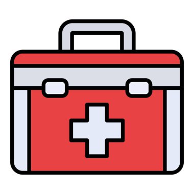 İlk yardım vektör simgesi. Yazdırma, mobil ve web uygulamaları için kullanılabilir.
