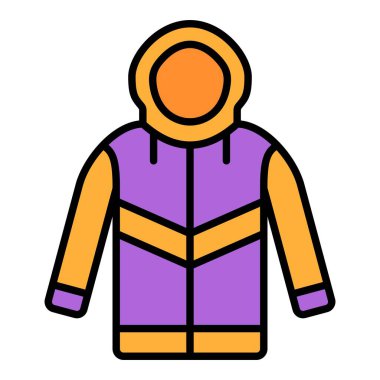 Ceket vektör simgesi. Yazdırma, mobil ve web uygulamaları için kullanılabilir.