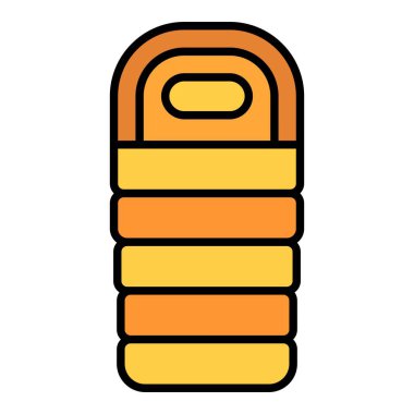 Uyku tulumu vektör simgesi. Yazdırma, mobil ve web uygulamaları için kullanılabilir.