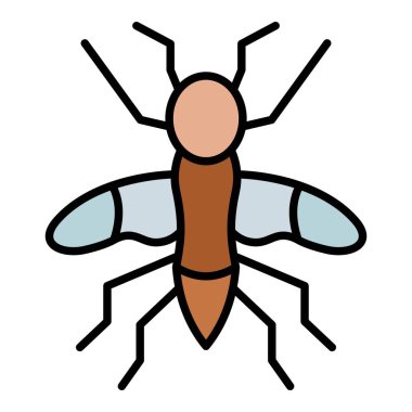 Sivrisinek vektör simgesi. Yazdırma, mobil ve web uygulamaları için kullanılabilir.