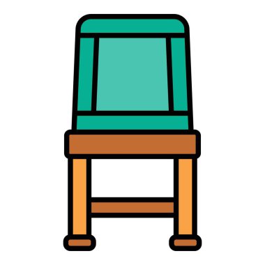 Kamp koltuğu vektör simgesi. Yazdırma, mobil ve web uygulamaları için kullanılabilir.