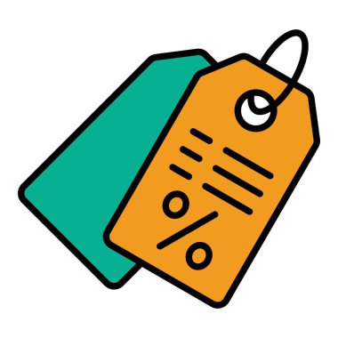İndirim Etiketi vektör simgesi. Yazdırma, mobil ve web uygulamaları için kullanılabilir.