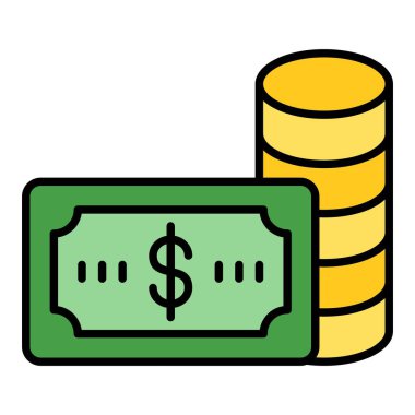 Para vektör simgesi. Yazdırma, mobil ve web uygulamaları için kullanılabilir.
