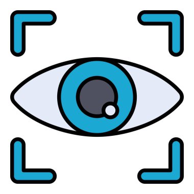 Göz Tarayıcı vektör simgesi. Yazdırma, mobil ve web uygulamaları için kullanılabilir.