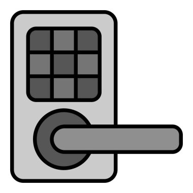 Kapı tokmağı vektör simgesi. Yazdırma, mobil ve web uygulamaları için kullanılabilir.