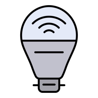 Akıllı Ampul vektör simgesi. Yazdırma, mobil ve web uygulamaları için kullanılabilir.