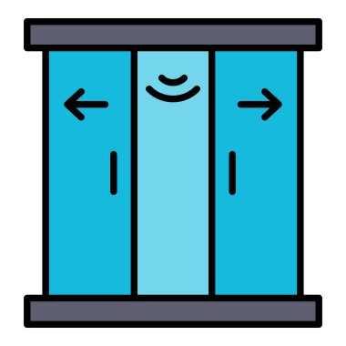 Akıllı Kapı vektör simgesi. Yazdırma, mobil ve web uygulamaları için kullanılabilir.