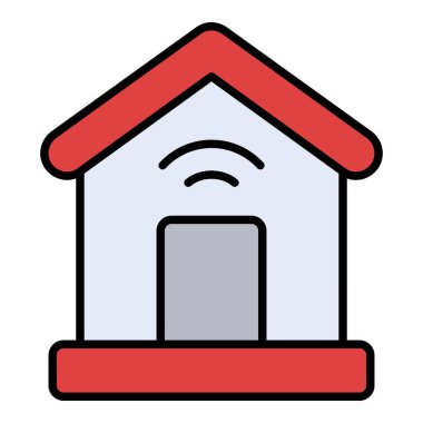 Akıllı ev vektör simgesi. Yazdırma, mobil ve web uygulamaları için kullanılabilir.