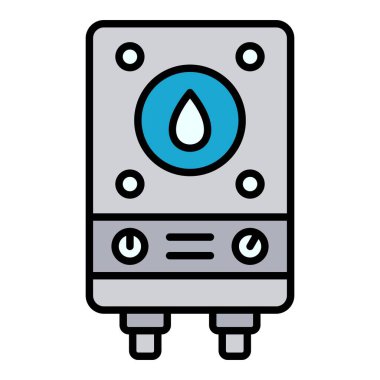 Su ısıtıcı vektör simgesi. Yazdırma, mobil ve web uygulamaları için kullanılabilir.