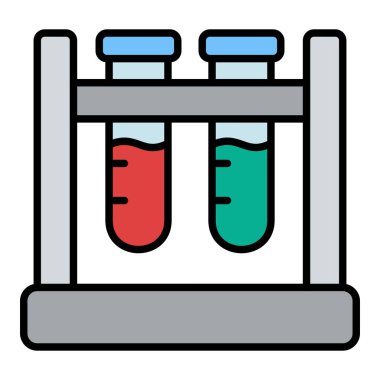 Test Tüpü Rack vektör simgesi. Yazdırma, mobil ve web uygulamaları için kullanılabilir.